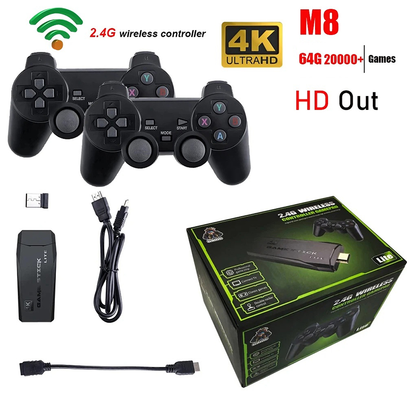 Gaming Console Stick - Video Game Console 2.4G Double Wireless