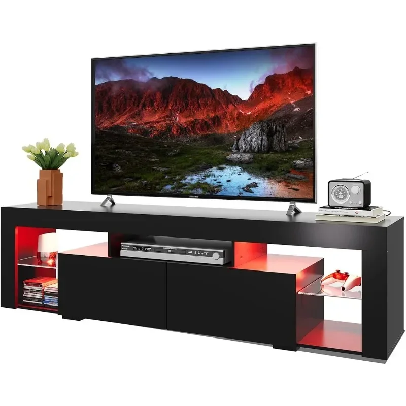 Gaming Console Tv Stand - Wood TV Console With 2 Storage