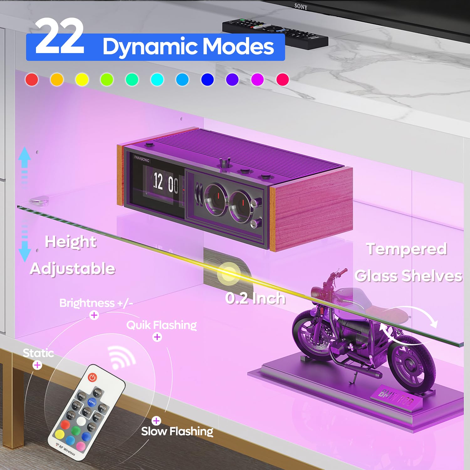 TV Stand for 75/80/85 inch TVs - Gaming Console Tv Stand 리뷰 및 가격