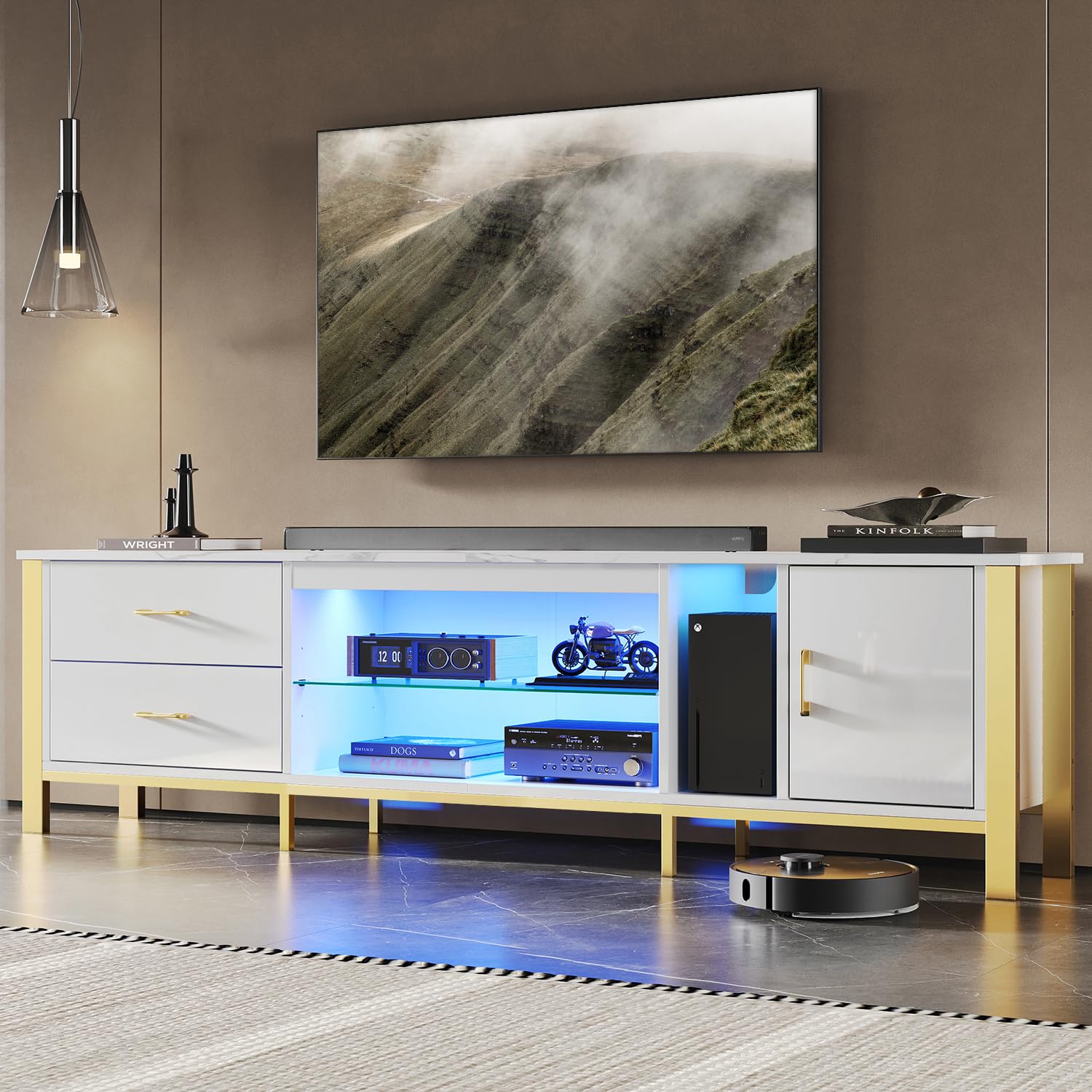 TV Stand for 75/80/85 inch TVs - Gaming Console Tv Stand 리뷰 및 가격