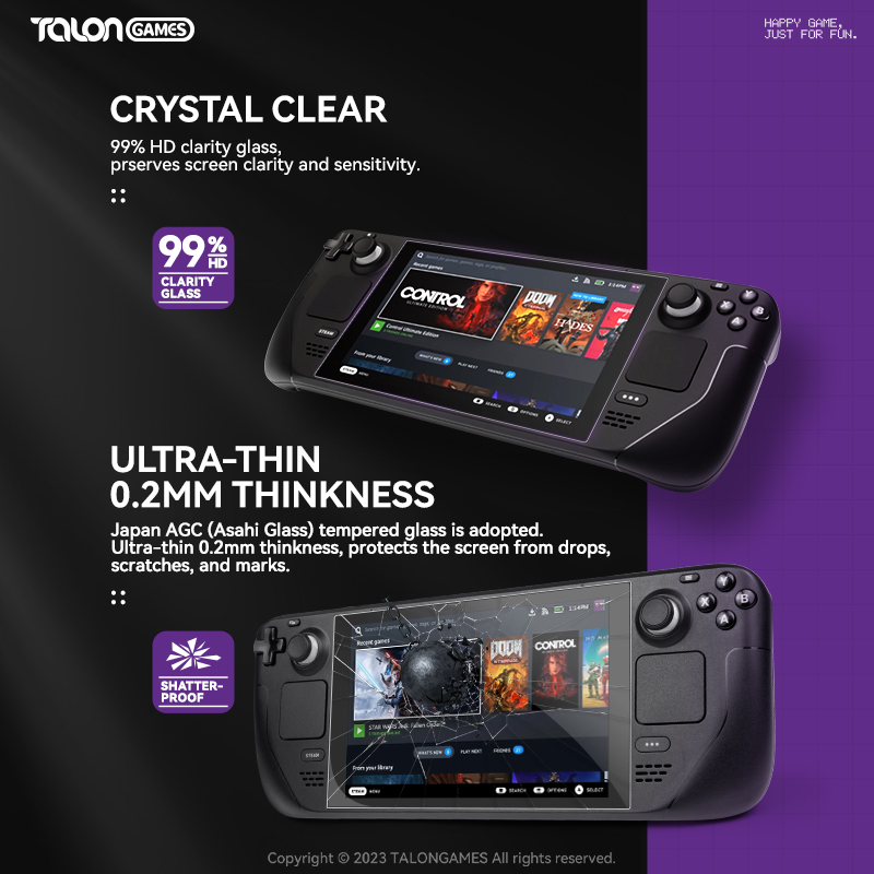 TALONGAMES 2Pcs 0.2mm Anti-Scr - Gaming Console Steam Deck 리뷰 및 가격
