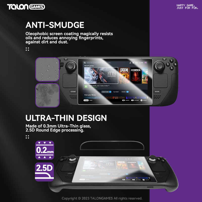 TALONGAMES 2Pcs 0.2mm Anti-Scr - Gaming Console Steam Deck 리뷰 및 가격
