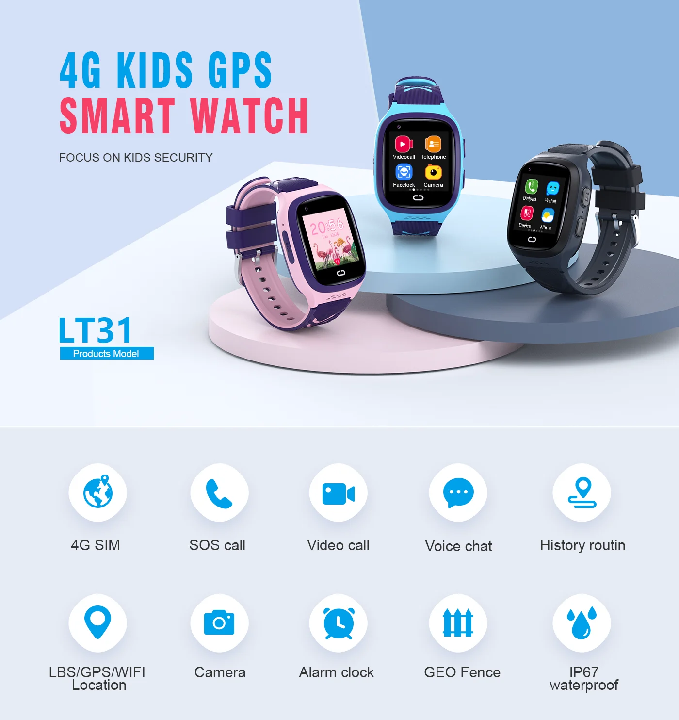 4G Kids Smartwatch SOS Waterpr - Gaming Console For Your Phone 리뷰 및 가격