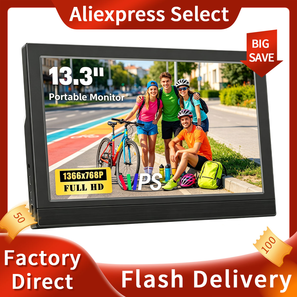 Portable Monitor 13.3Inch LED  - Gaming Console Options 리뷰 및 가격