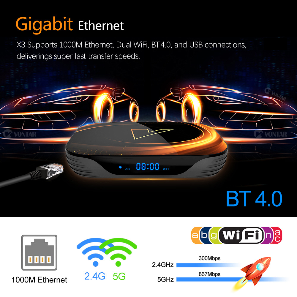 VONTAR X3 4GB 32GB 8K TV BOX A - Gaming Console Tv Stand 리뷰 및 가격