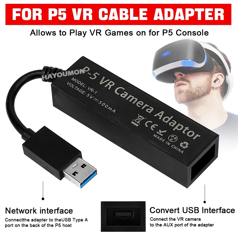 For PS5 VR Cable Adapter For P - Gaming Console Usb 리뷰 및 가격