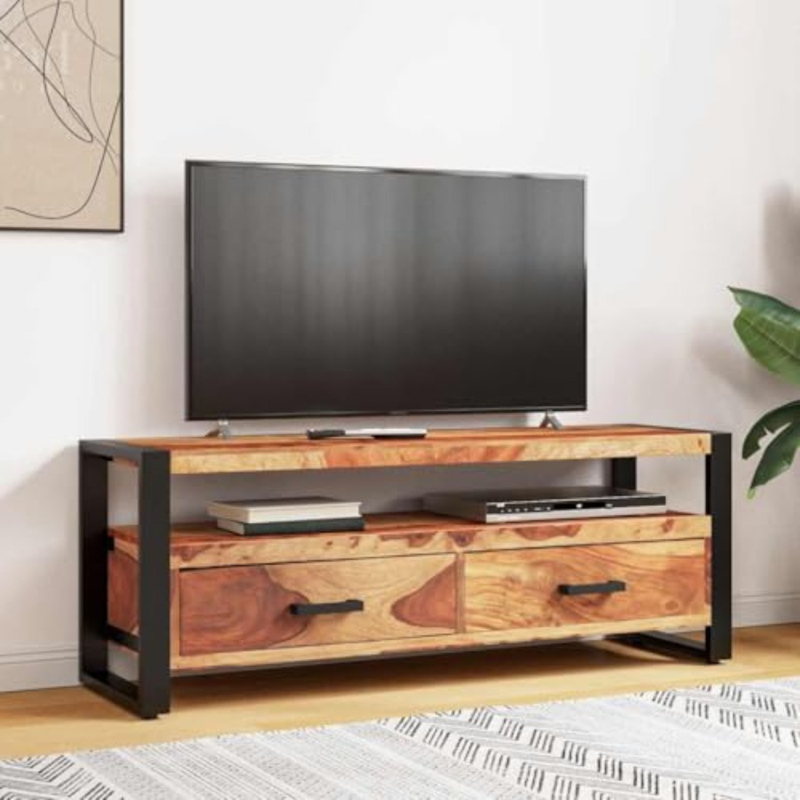 Solid Wood Acacia TV Stand 47. - Gaming Console Tv Stand 리뷰 및 가격