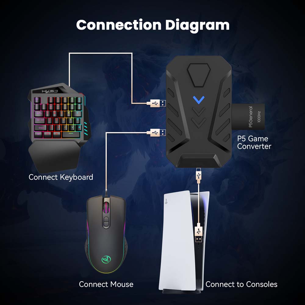 for PS5 Gaming Keyboard Mouse  - Gaming Console Usb 리뷰 및 가격
