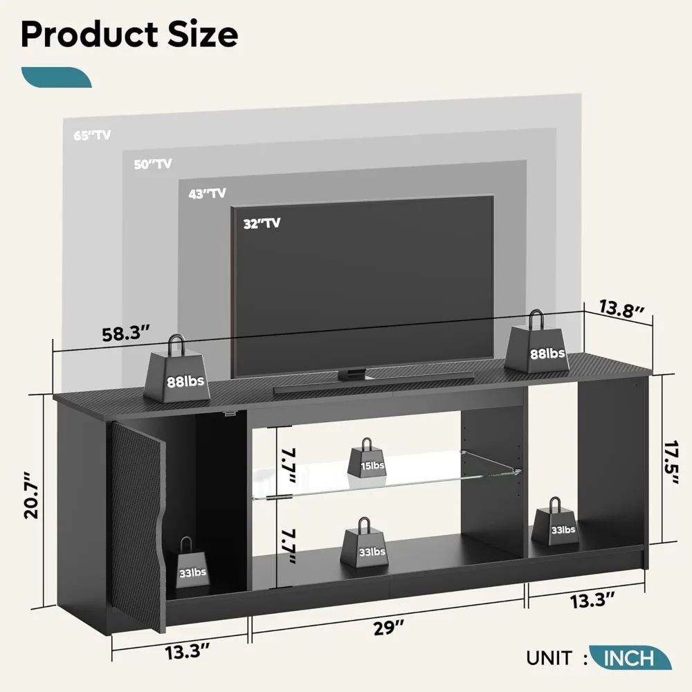 Bestier Led Entertainment Cent - Gaming Console Tv Stand 리뷰 및 가격