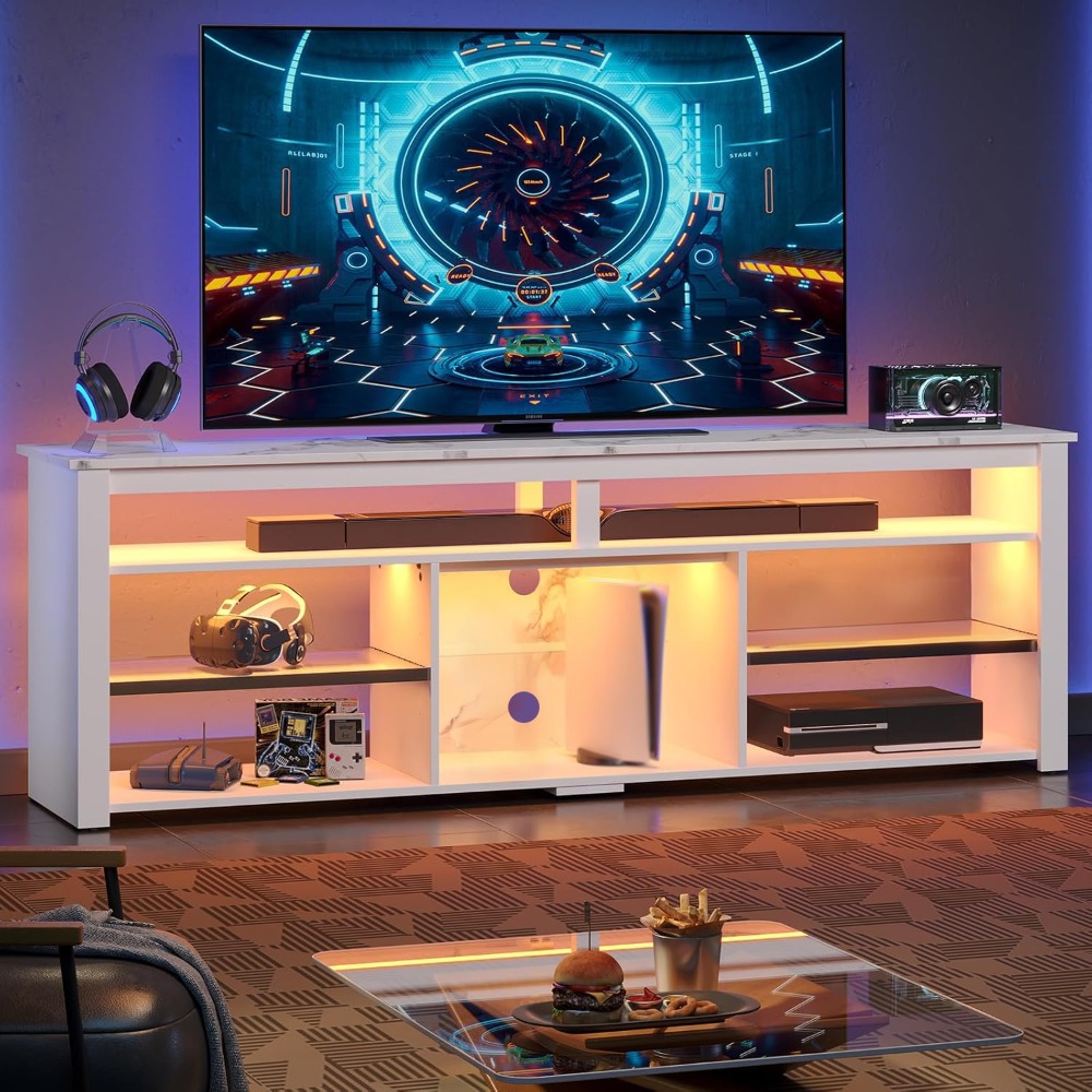 TV Stand for 75 inch TV, Tall  - Gaming Console Tv Stand 리뷰 및 가격
