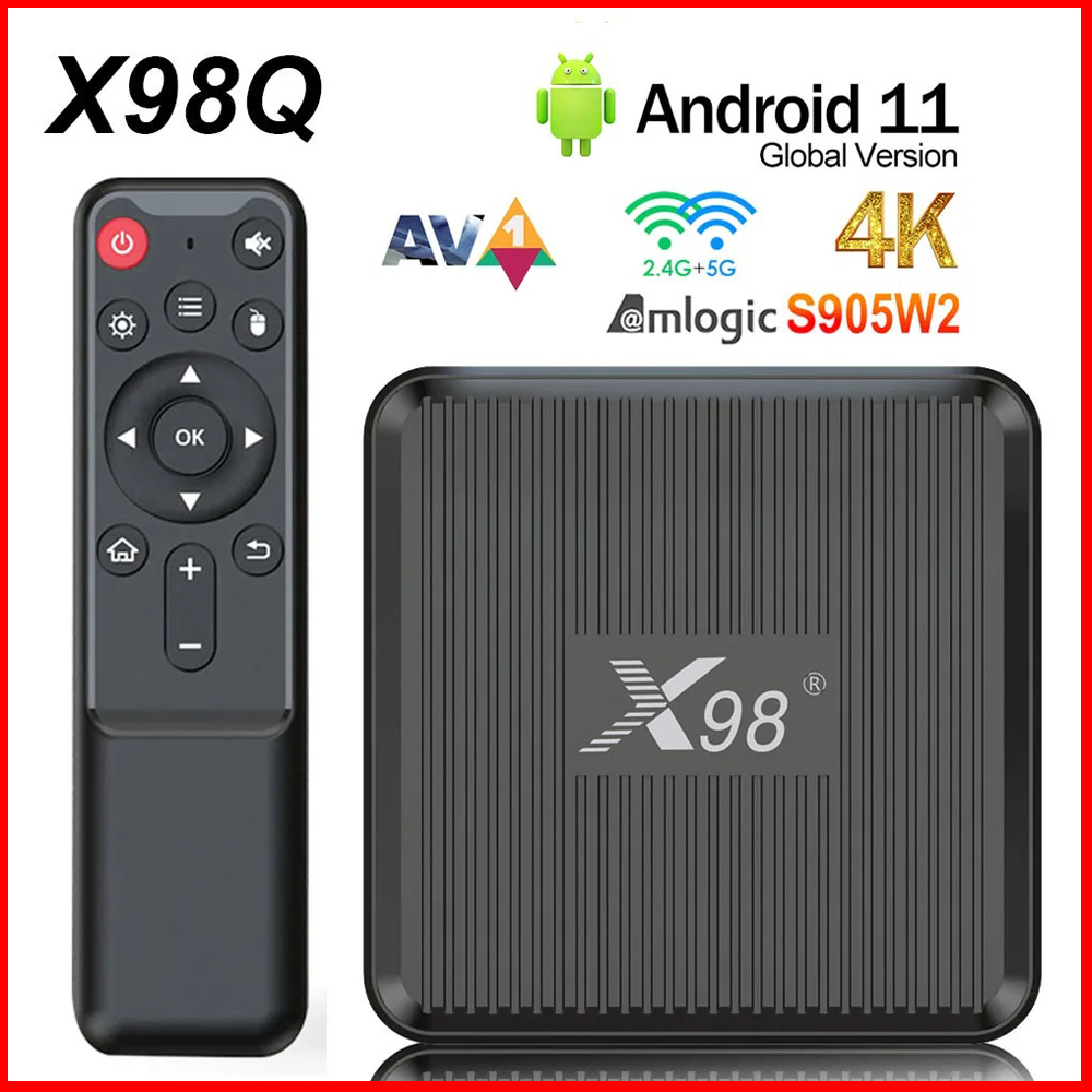 X98Q Smart TV Box AV1 Amlogic  - Gaming Console Tv Stand 리뷰 및 가격