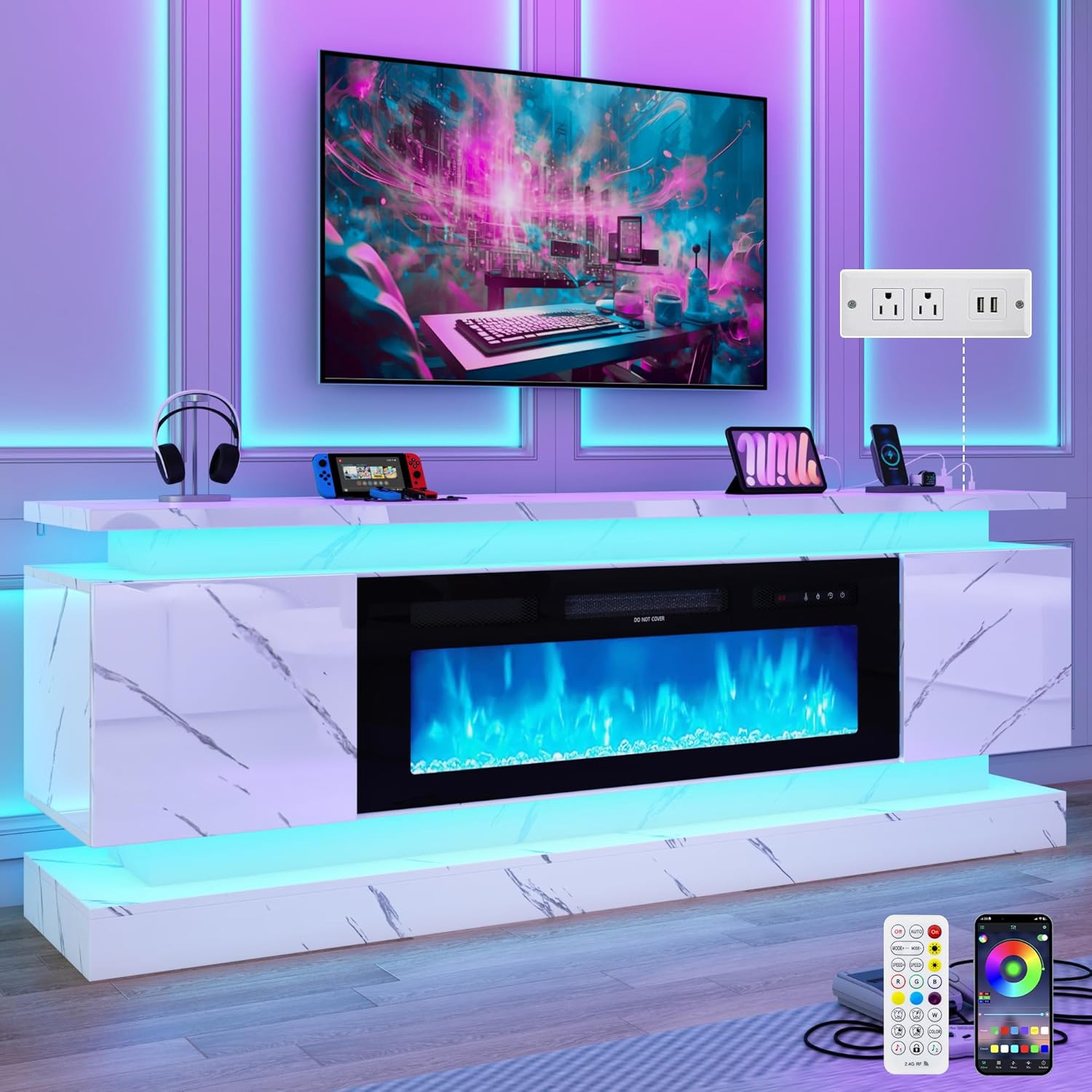 71IN LED TV Stands w/40 inch F - Gaming Console Tv Stand 리뷰 및 가격