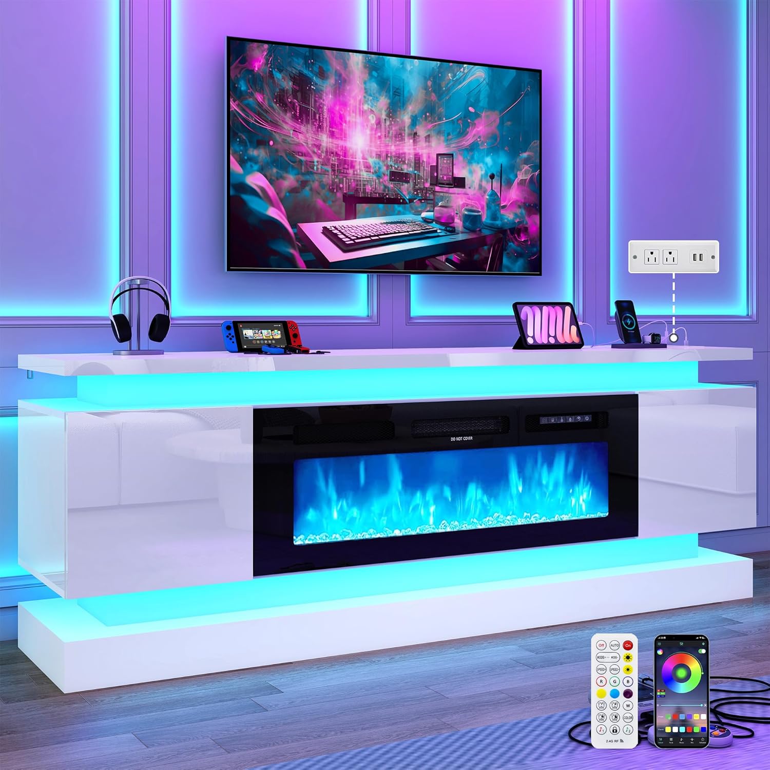 71IN LED TV Stands w/40 inch F - Gaming Console Tv Stand 리뷰 및 가격
