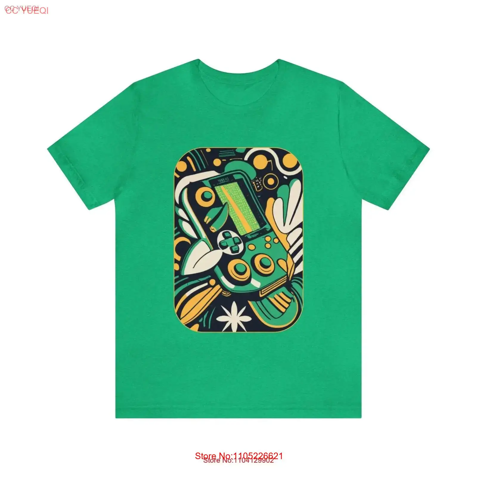 Leafy Green Jersey T Shirt ret - Gaming Console Old School 리뷰 및 가격