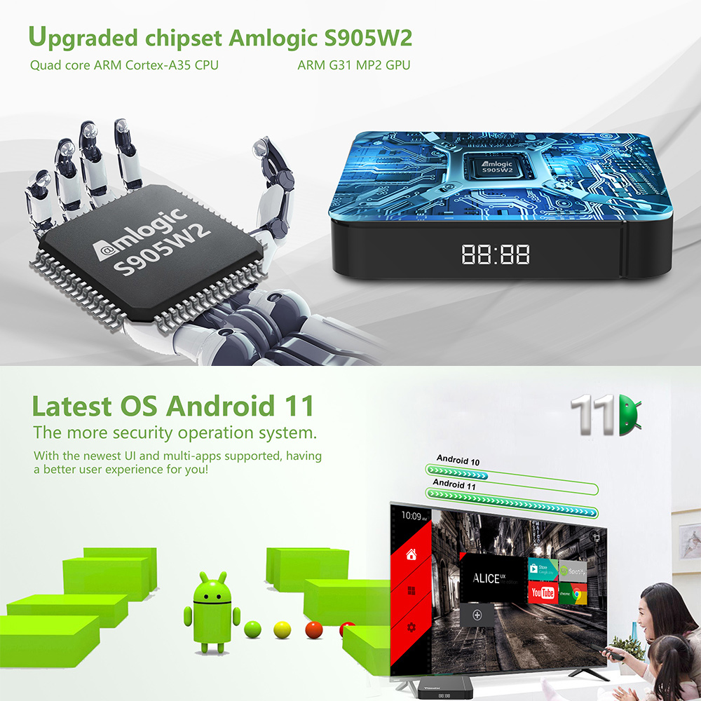 Tanix W2 Smart TV Box Android  - Gaming Console Tv Stand 리뷰 및 가격