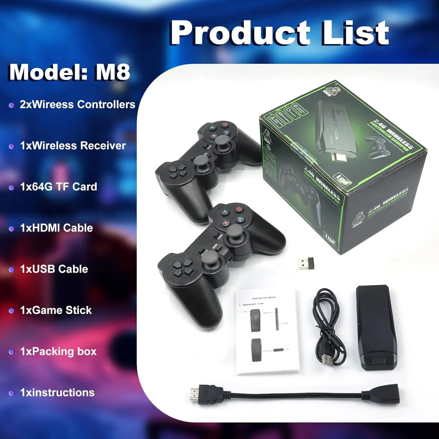 M8 Retro Gaming Stick with 9 S - Gaming Console Stick 리뷰 및 가격