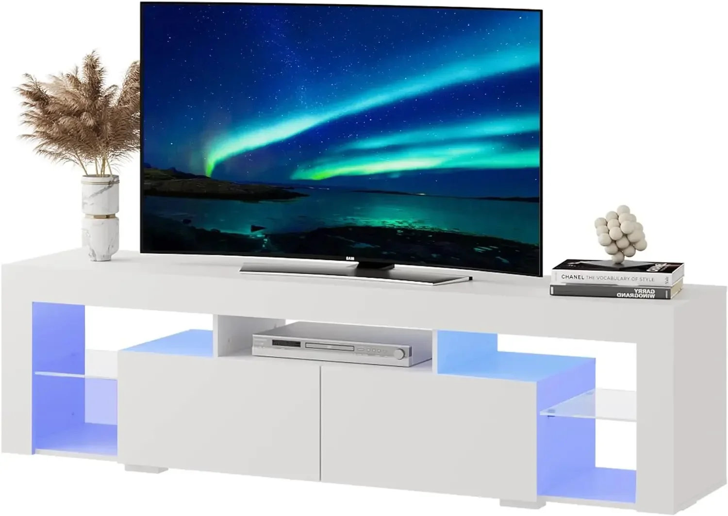 Wood TV Console With 2 Storage - Gaming Console Tv Stand 리뷰 및 가격
