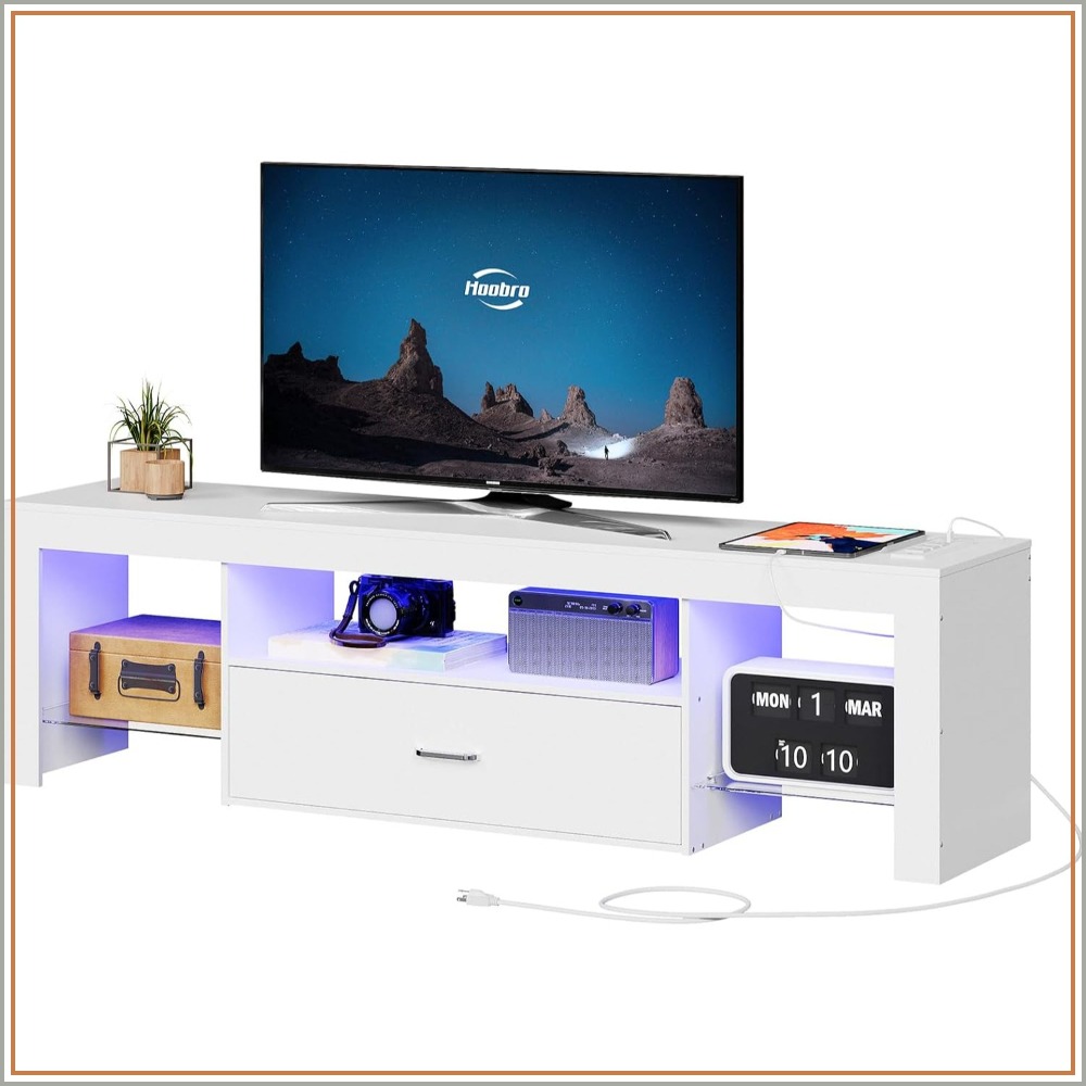 LED TV Stand with Power Outlet - Gaming Console Tv Stand 리뷰 및 가격