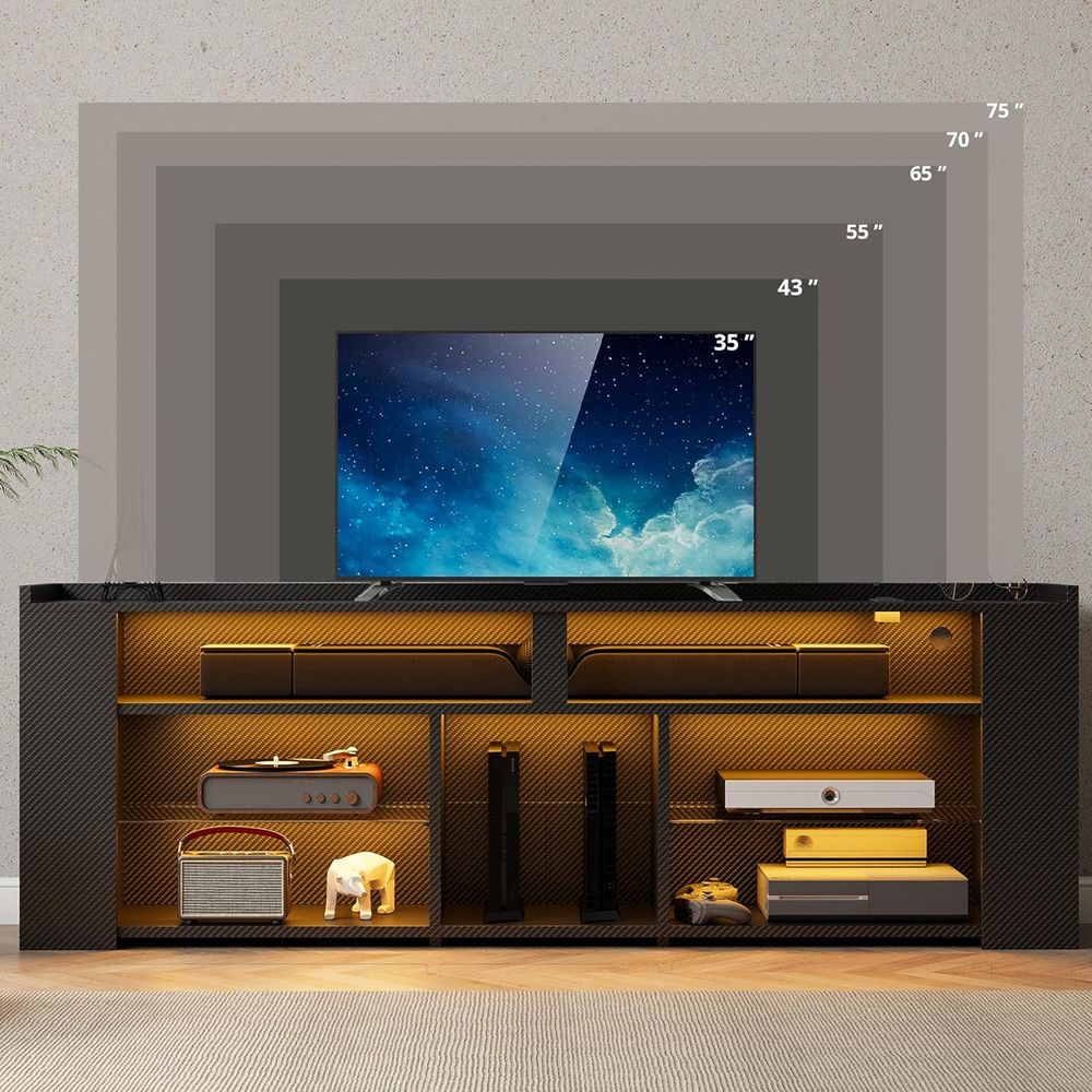 70.9 High Entertainment TV Sta - Gaming Console Tv Stand 리뷰 및 가격
