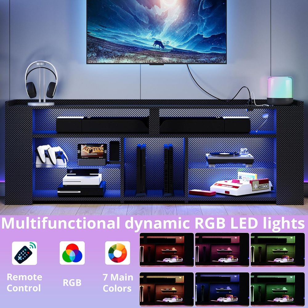 70.9 High Entertainment TV Sta - Gaming Console Tv Stand 리뷰 및 가격